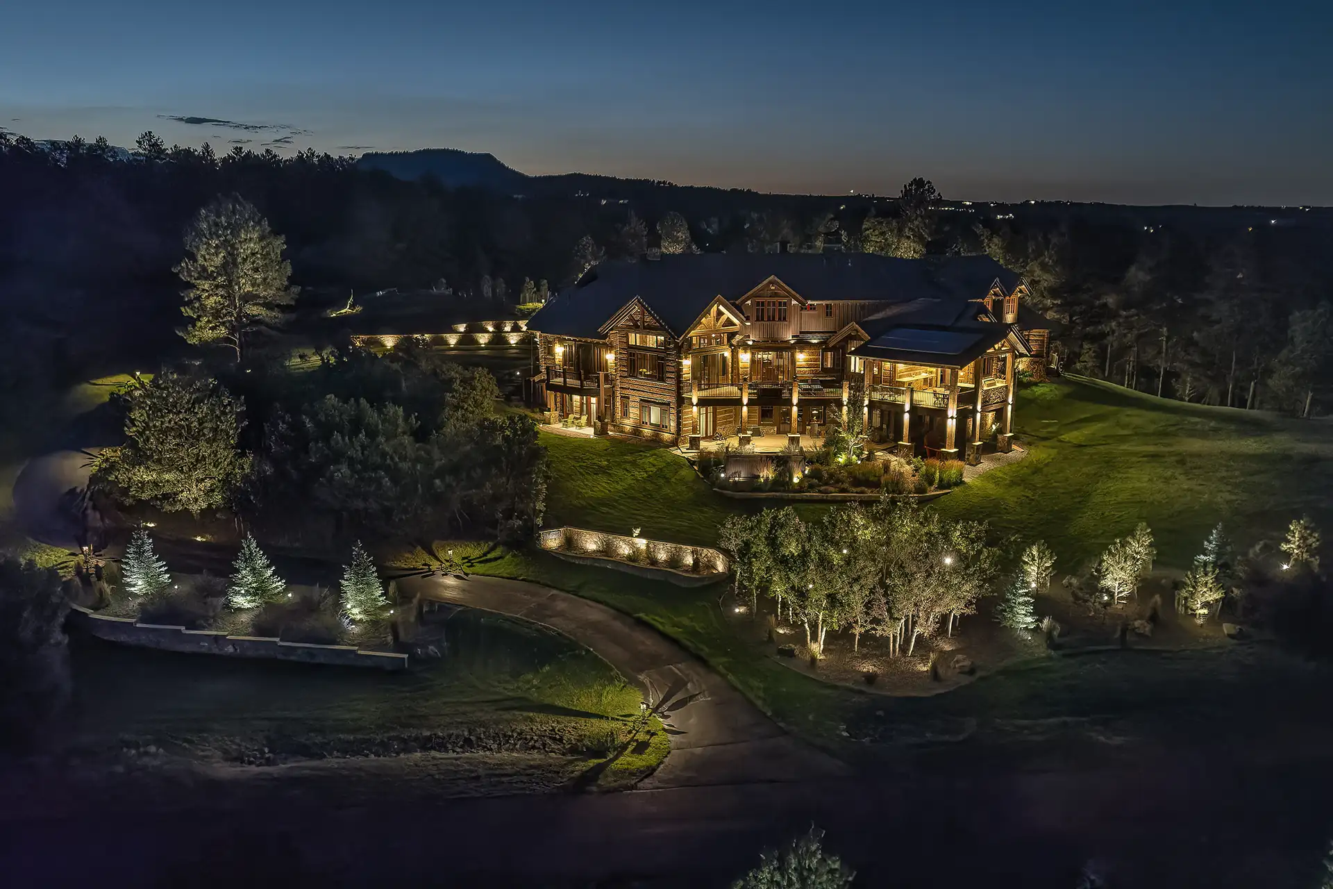Permanent lighting on Greater Boston home
